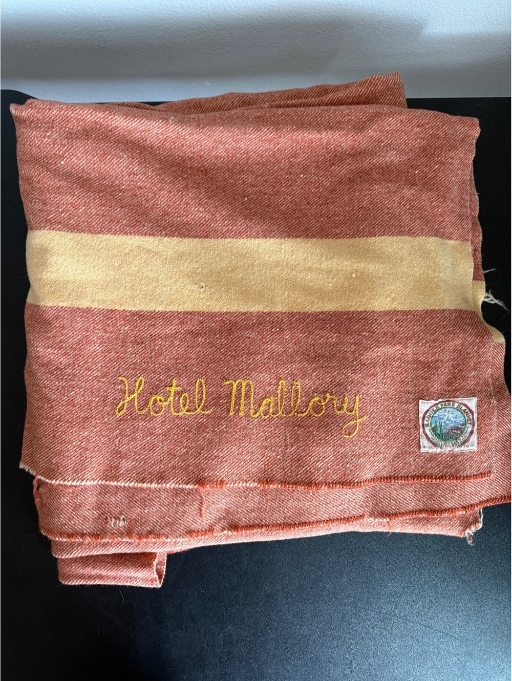 Pendelton 1940-50s Hotel Mallory Wool Blanket Vintage